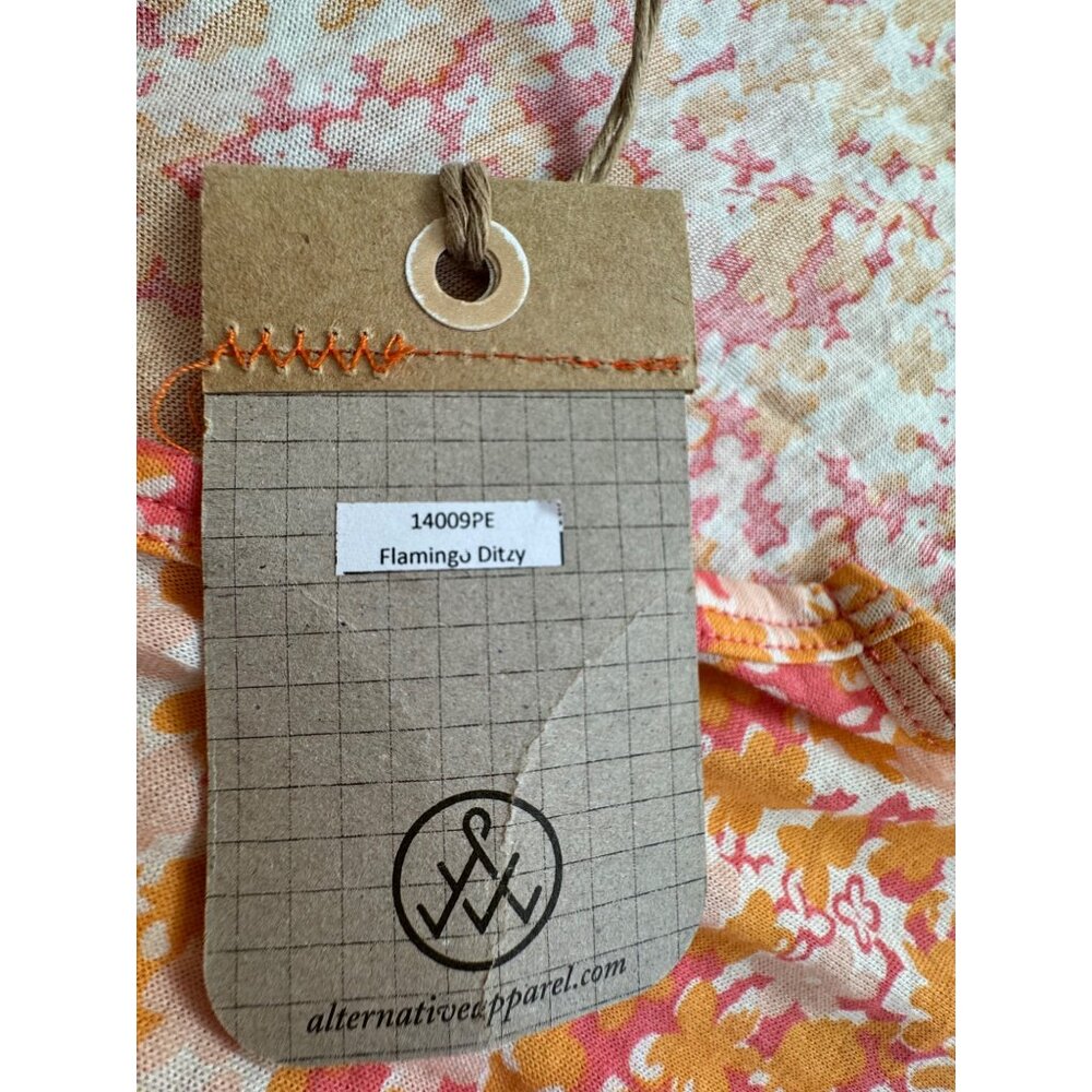 Alternative Flutter-Sleeve Flamingo Ditzy Print V-Neck Elastic Waist Dress Women - Picture 8 of 13